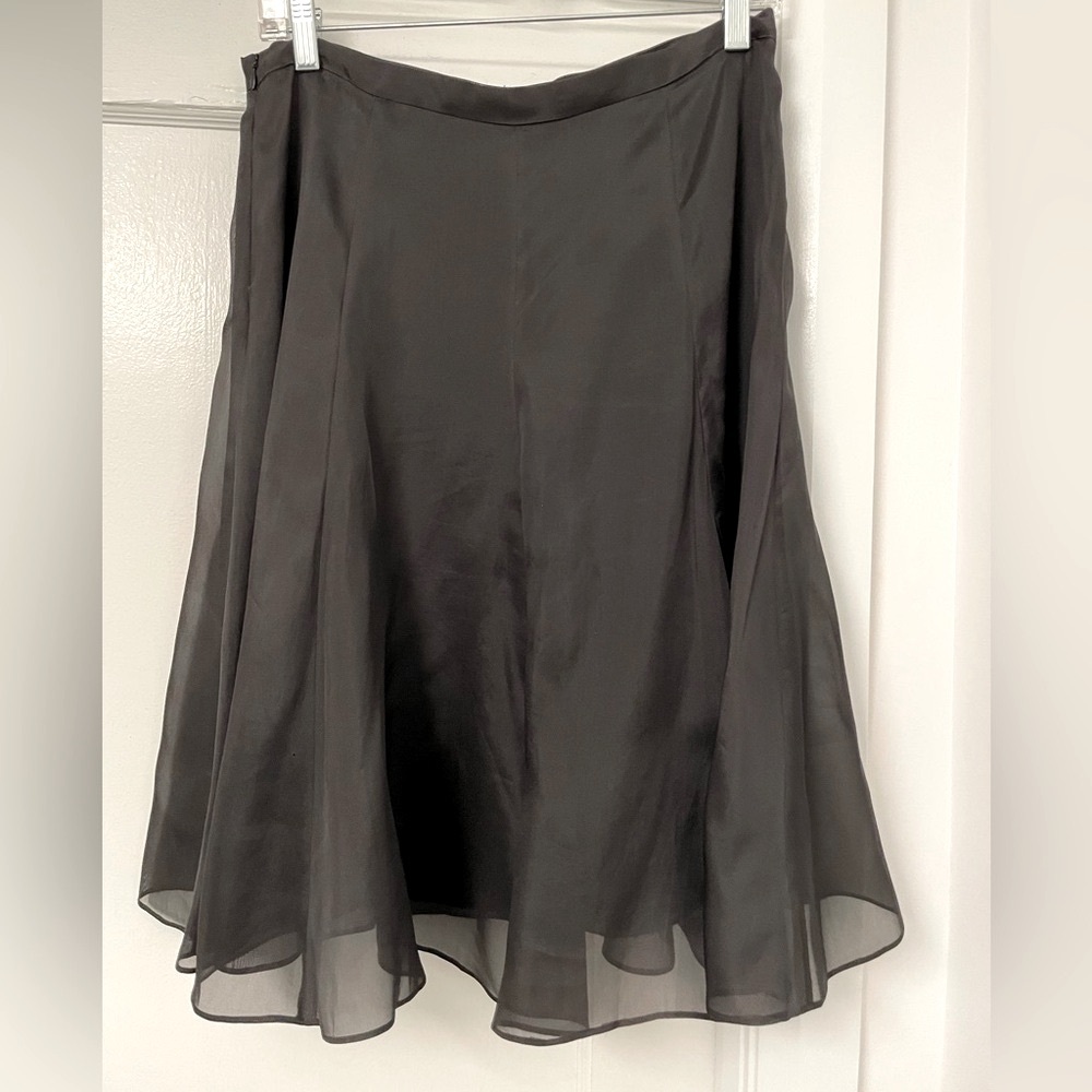 Banana Republic Silk A-Line Flute Skirt